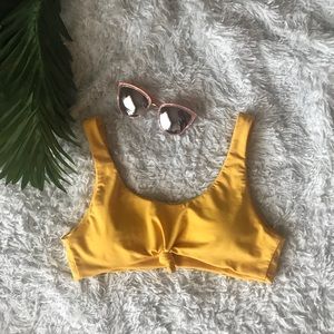 Yellow Bikini Top and Sunglasses